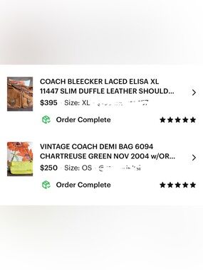 RARE COACH BAG SALES RECENT 5-STAR CUSTOMER RATINGS ⭐️⭐️⭐️⭐️⭐️